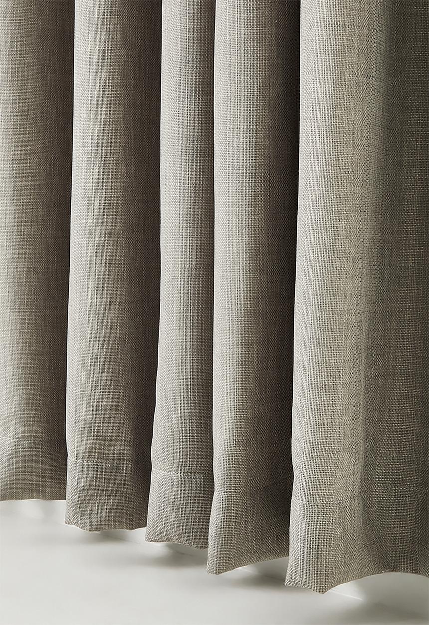 Sixth Floor - Duo Texture Taped Curtain - Taupe