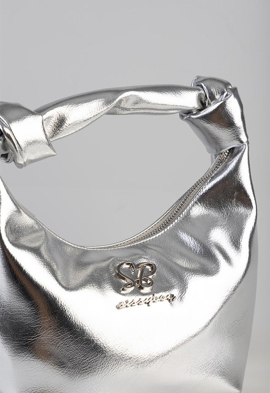 SISSY BOY - Materlica top handle bag -silver
