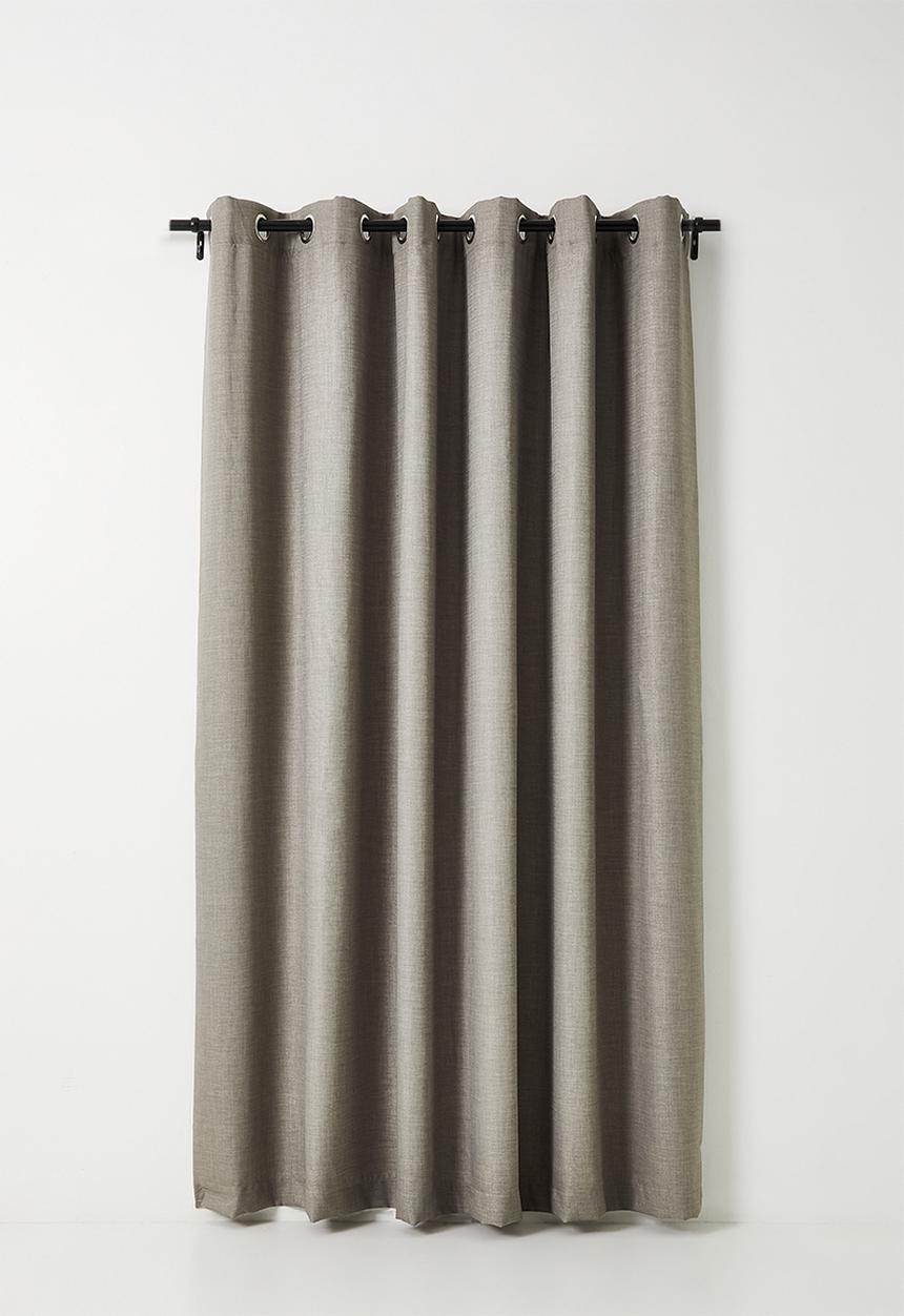 Sixth Floor - Duo Texture Eyelet Curtain - Taupe