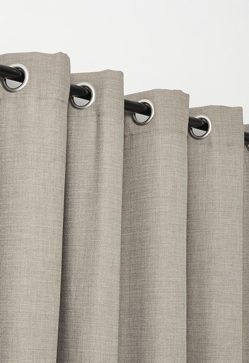 Sixth Floor - Duo Texture Eyelet Curtain - Taupe
