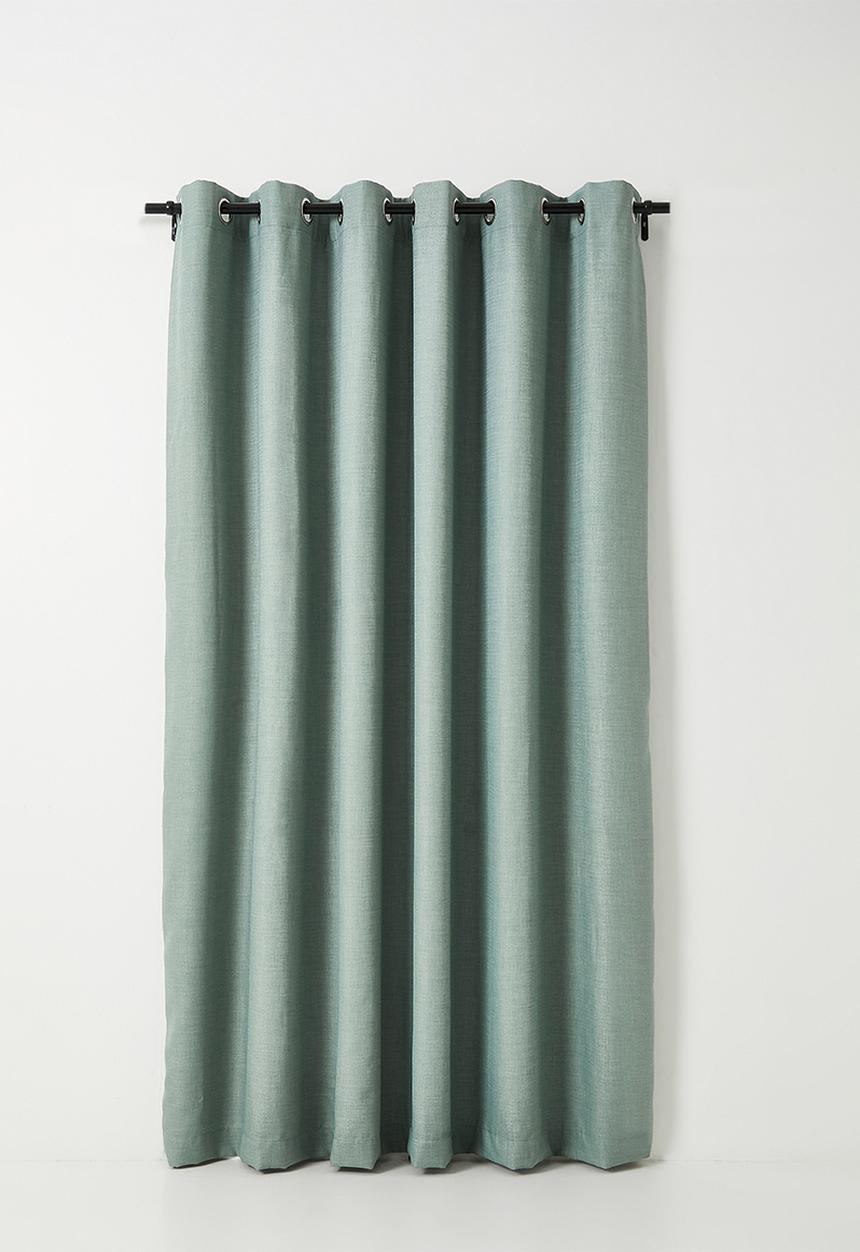 Sixth Floor - Duo Texture Eyelet Curtain - Sage