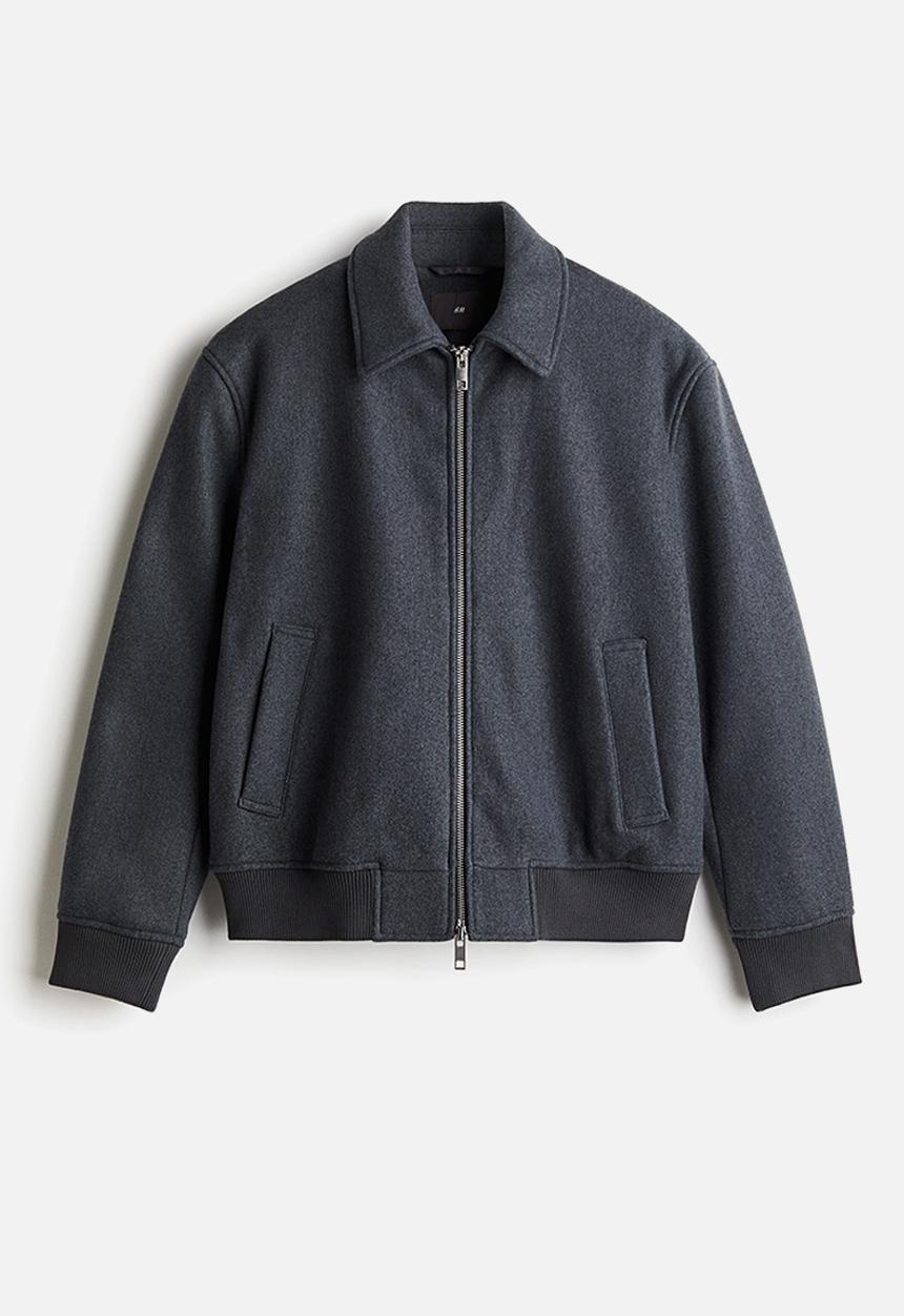 H&M - Wool-blend jacket - dark grey