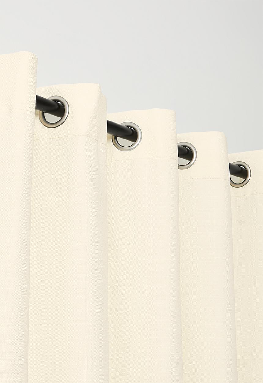 Sixth Floor - Duo Texture Eyelet Curtain - Ivory