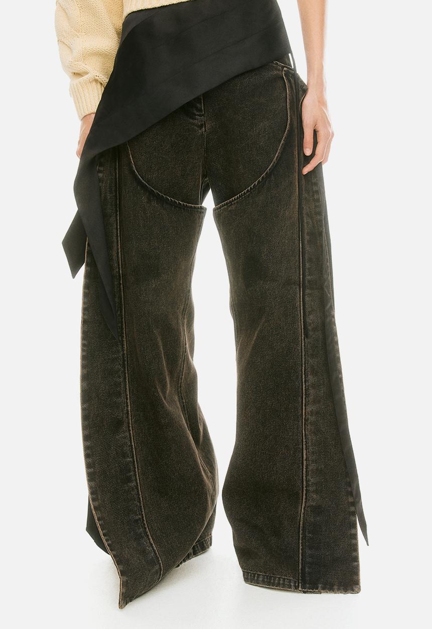 H&M - Lorena Saravia H&M: Chaps-layered trousers - brown