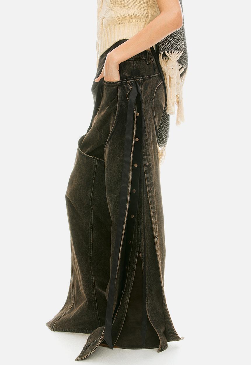 H&M - Lorena Saravia H&M: Chaps-layered trousers - brown