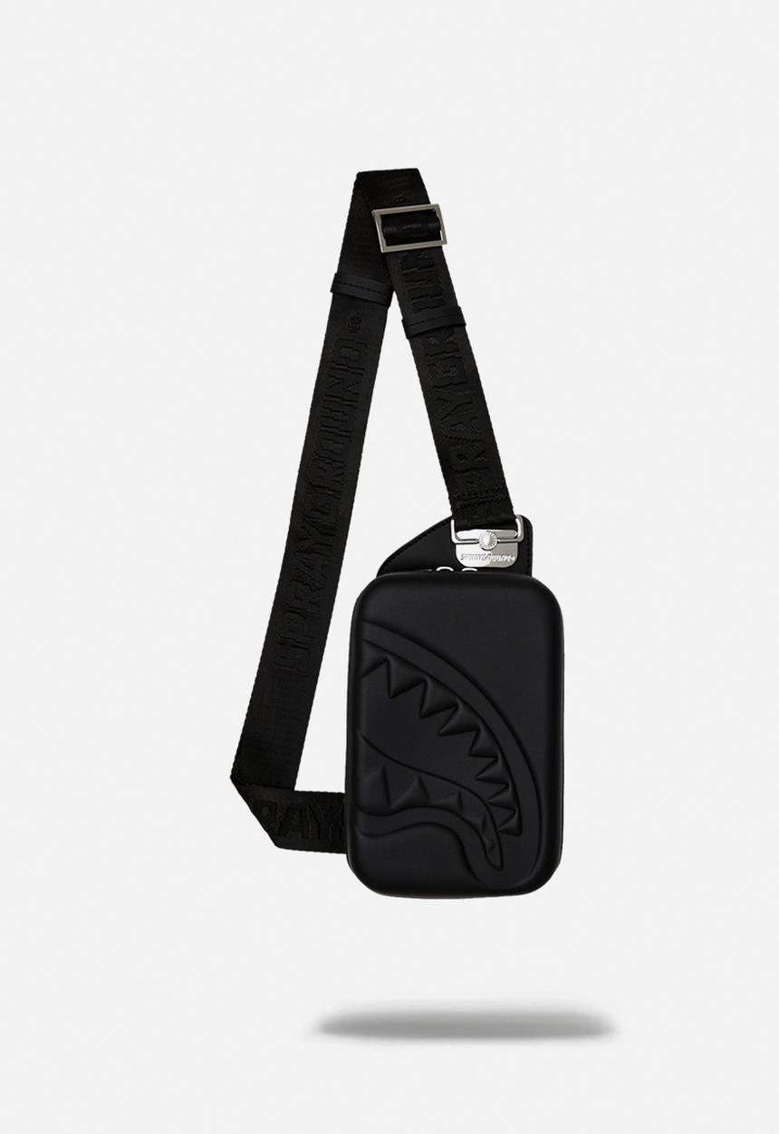 Sprayground - Printed zipper hard-shell sling - black