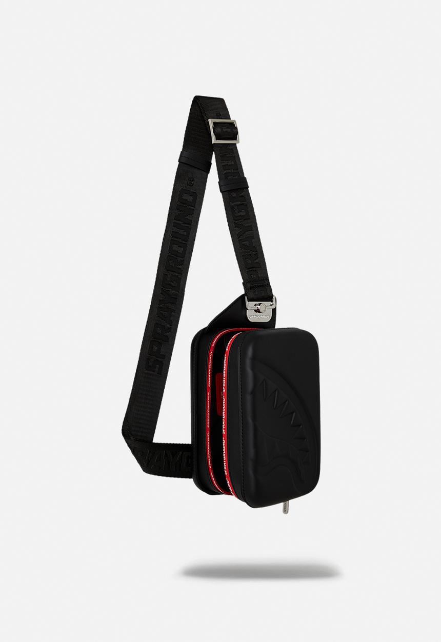 Sprayground - Printed zipper hard-shell sling - black