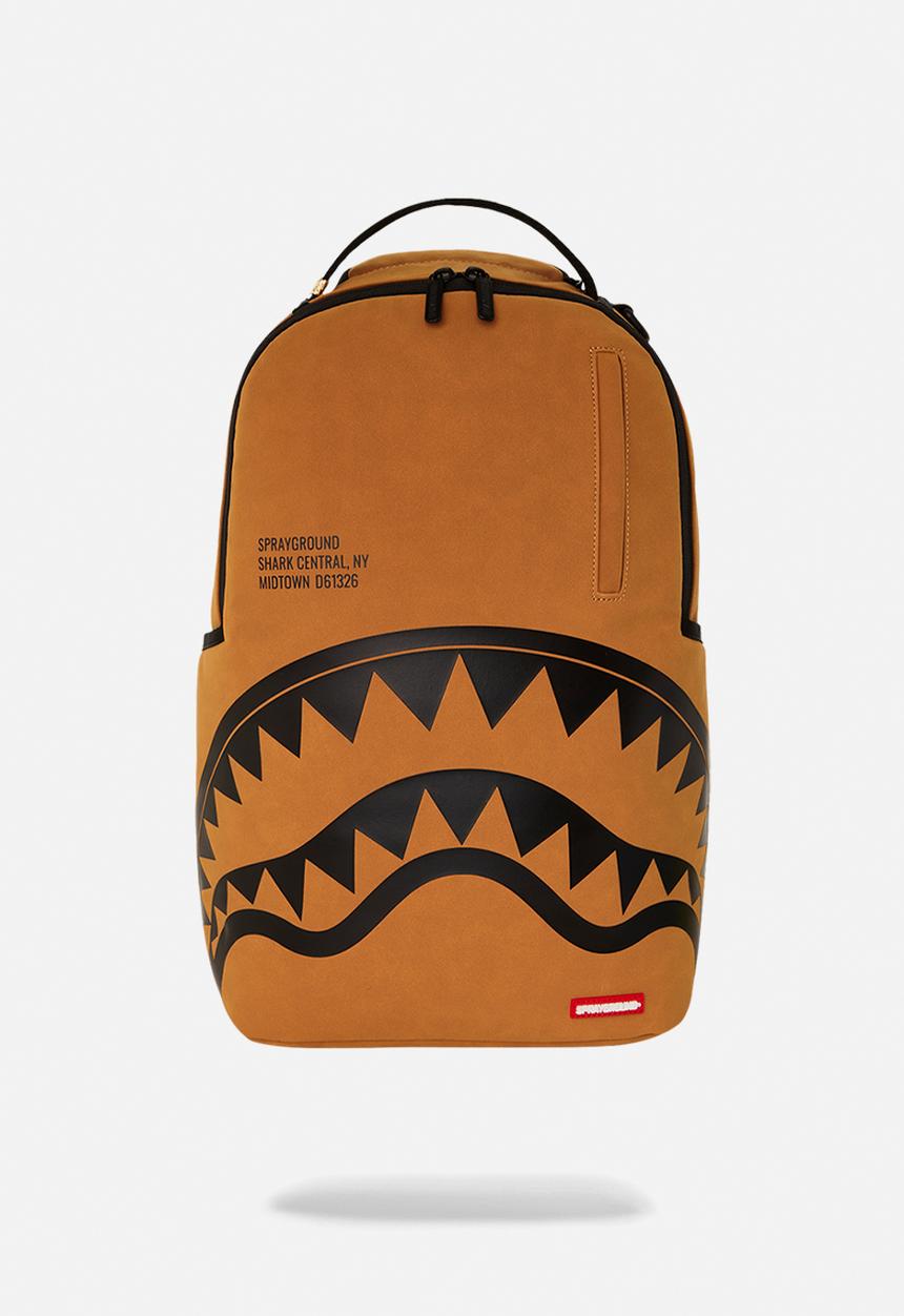 Sprayground - Shark central dlx-faux suede backpack - brown