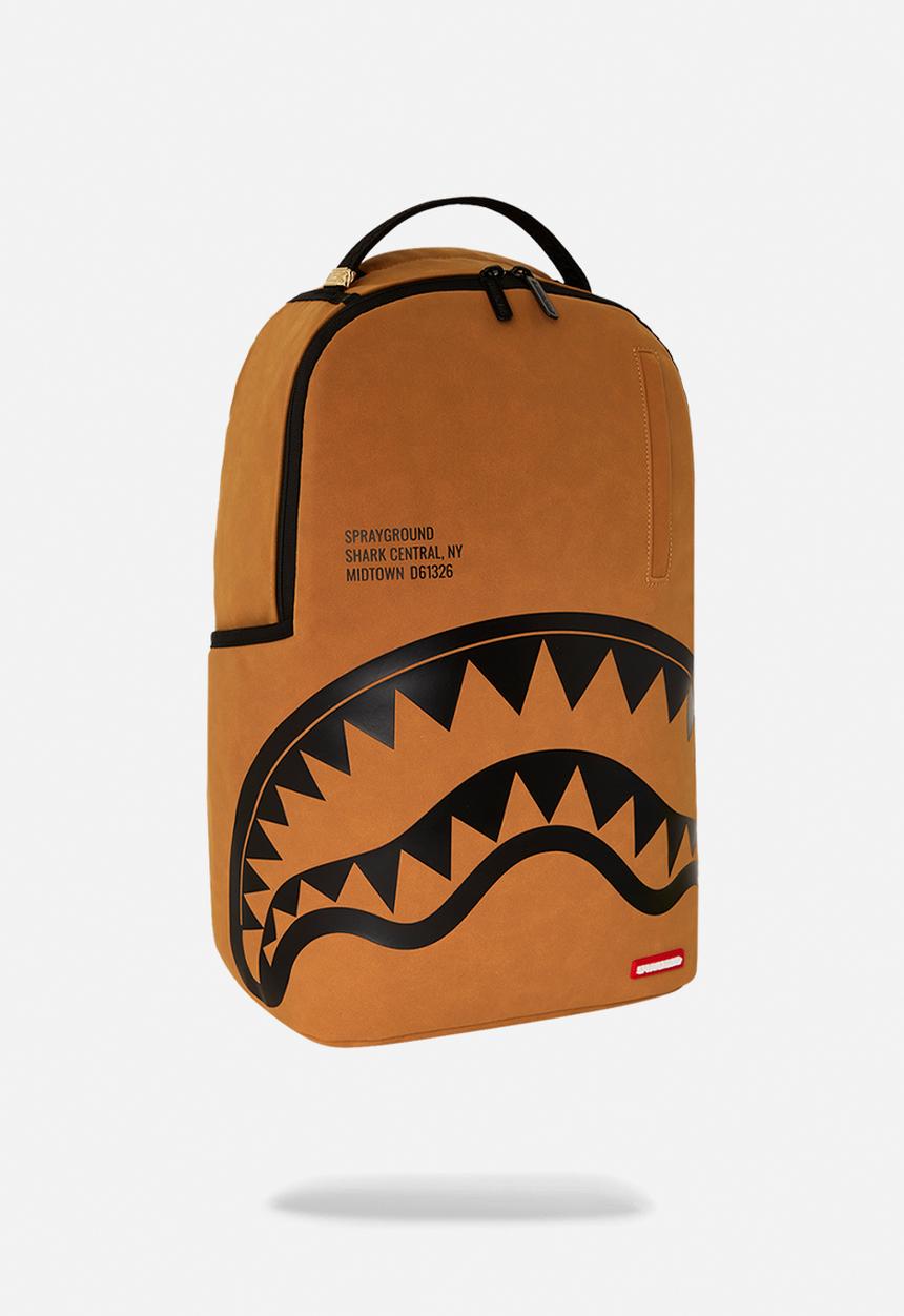 Sprayground - Shark central dlx-faux suede backpack - brown