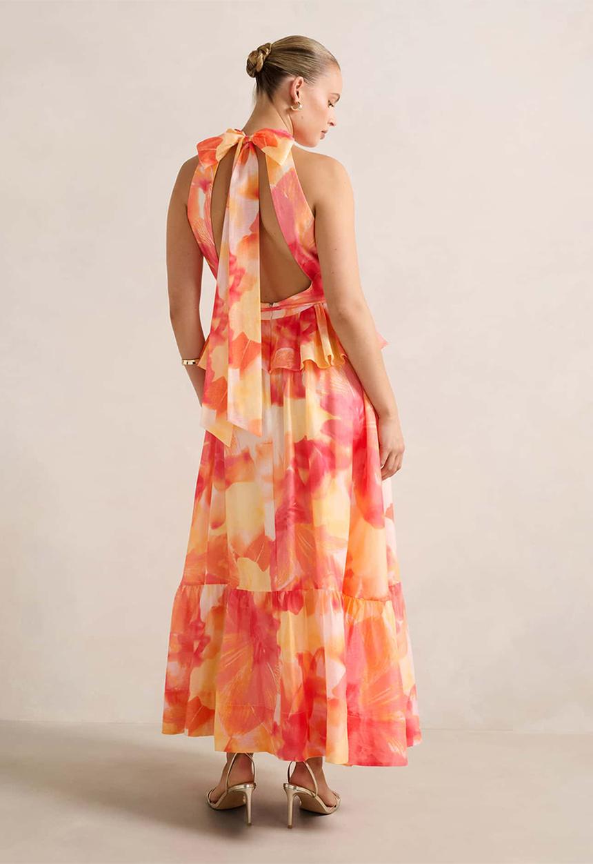 Forever New - Serena Halter Peplum Maxi Dress