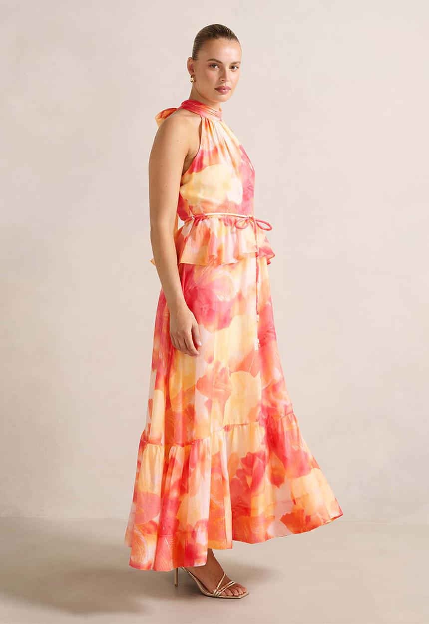 Forever New - Serena Halter Peplum Maxi Dress