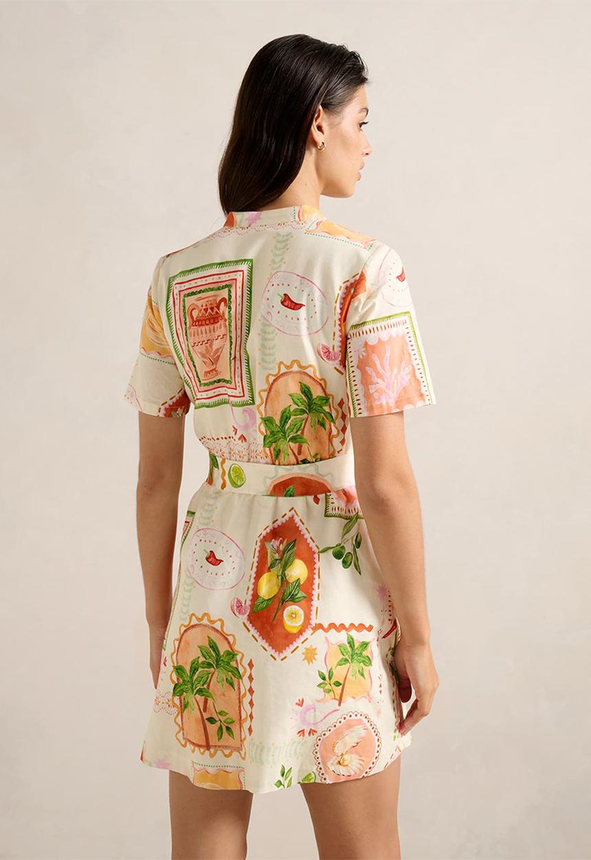Forever New - Veyda Shirt Linen Mini Dress