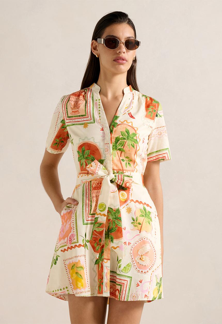 Forever New - Veyda Shirt Linen Mini Dress