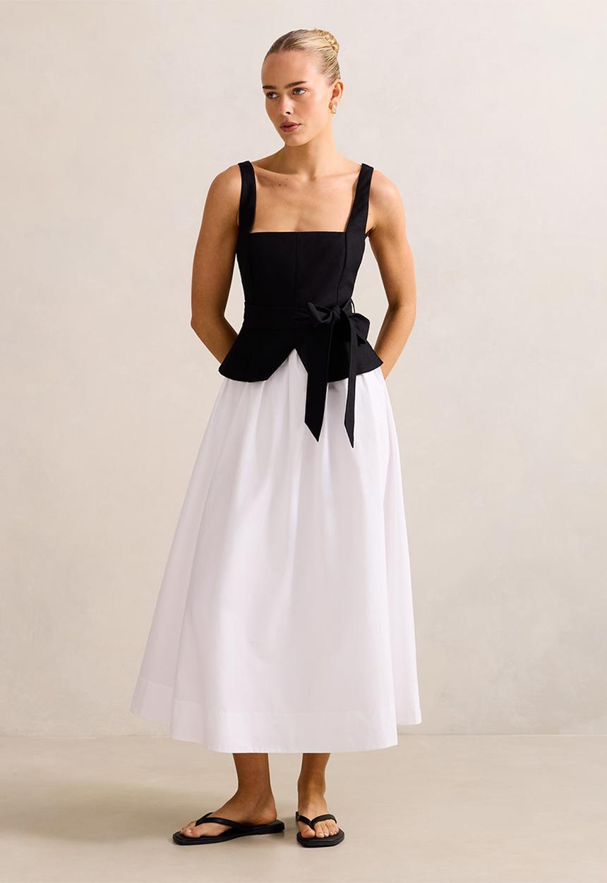 Forever New - Celina 2 In 1 Linen Cotton Midi Dress