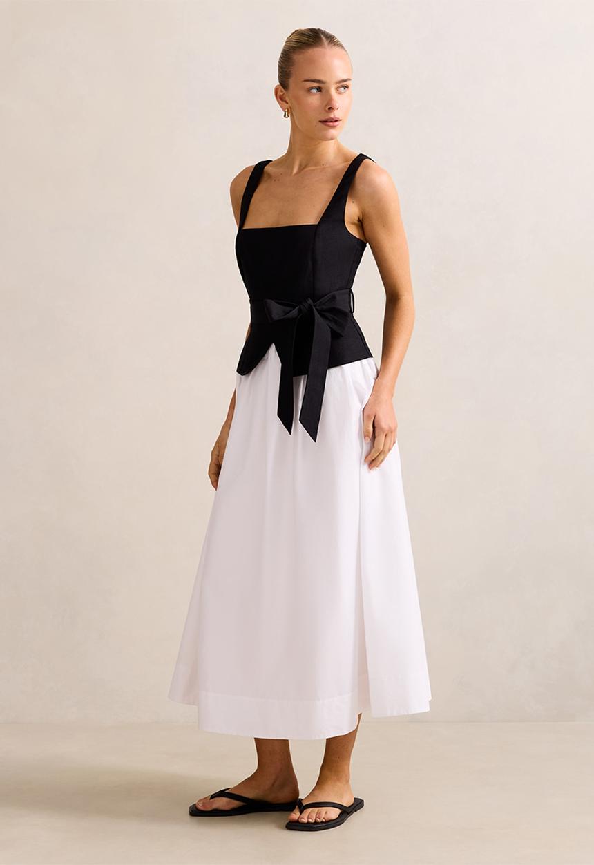 Forever New - Celina 2 In 1 Linen Cotton Midi Dress