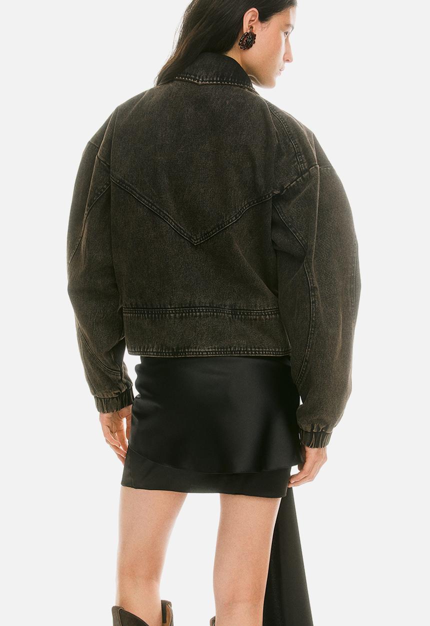 H&M - Lorena Saravia H&M: Voluminous twill jacket - dark brown