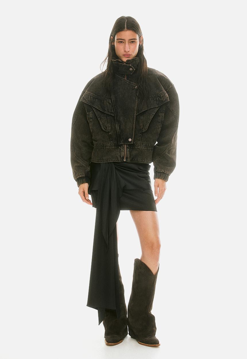 H&M - Lorena Saravia H&M: Voluminous twill jacket - dark brown