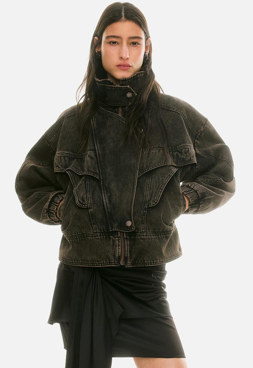 H&M - Lorena Saravia H&M: Voluminous twill jacket - dark brown