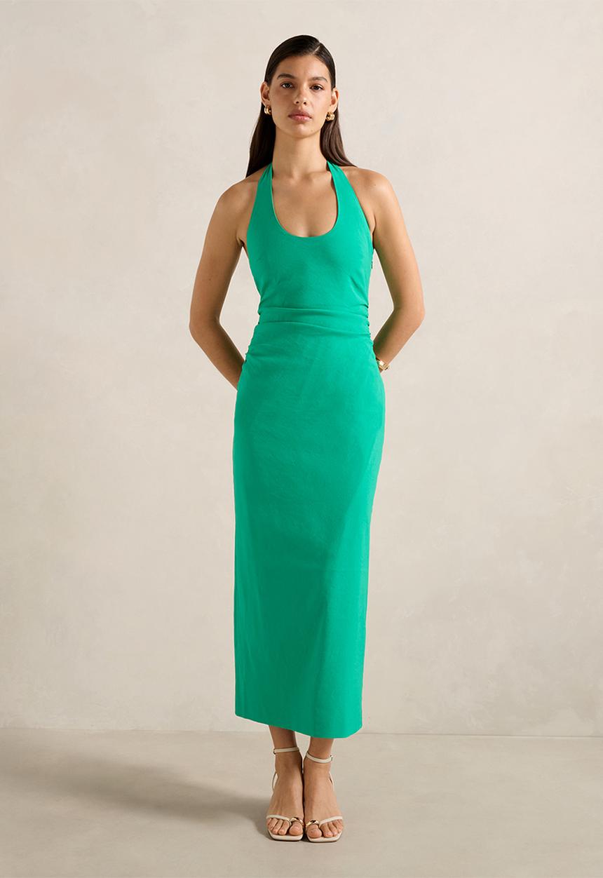 Forever New - Esmee U-Neck Stretch Linen Midi Dress
