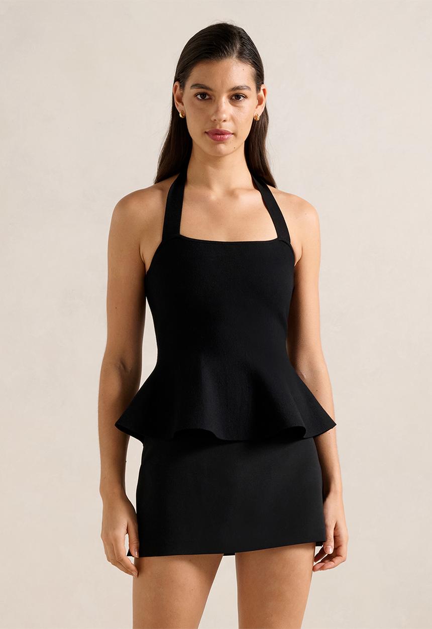 Forever New - Delilah Halter Neck Peplum Top