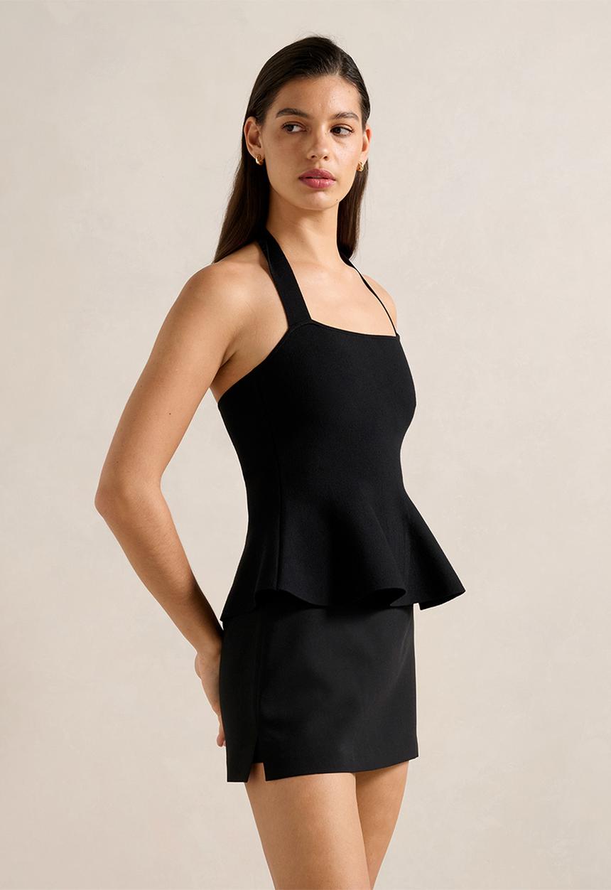 Forever New - Delilah Halter Neck Peplum Top