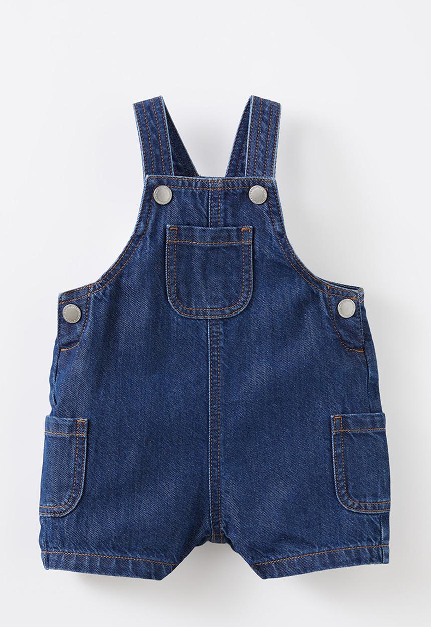 Cotton On - Elliot denim shortall - mid blue wash