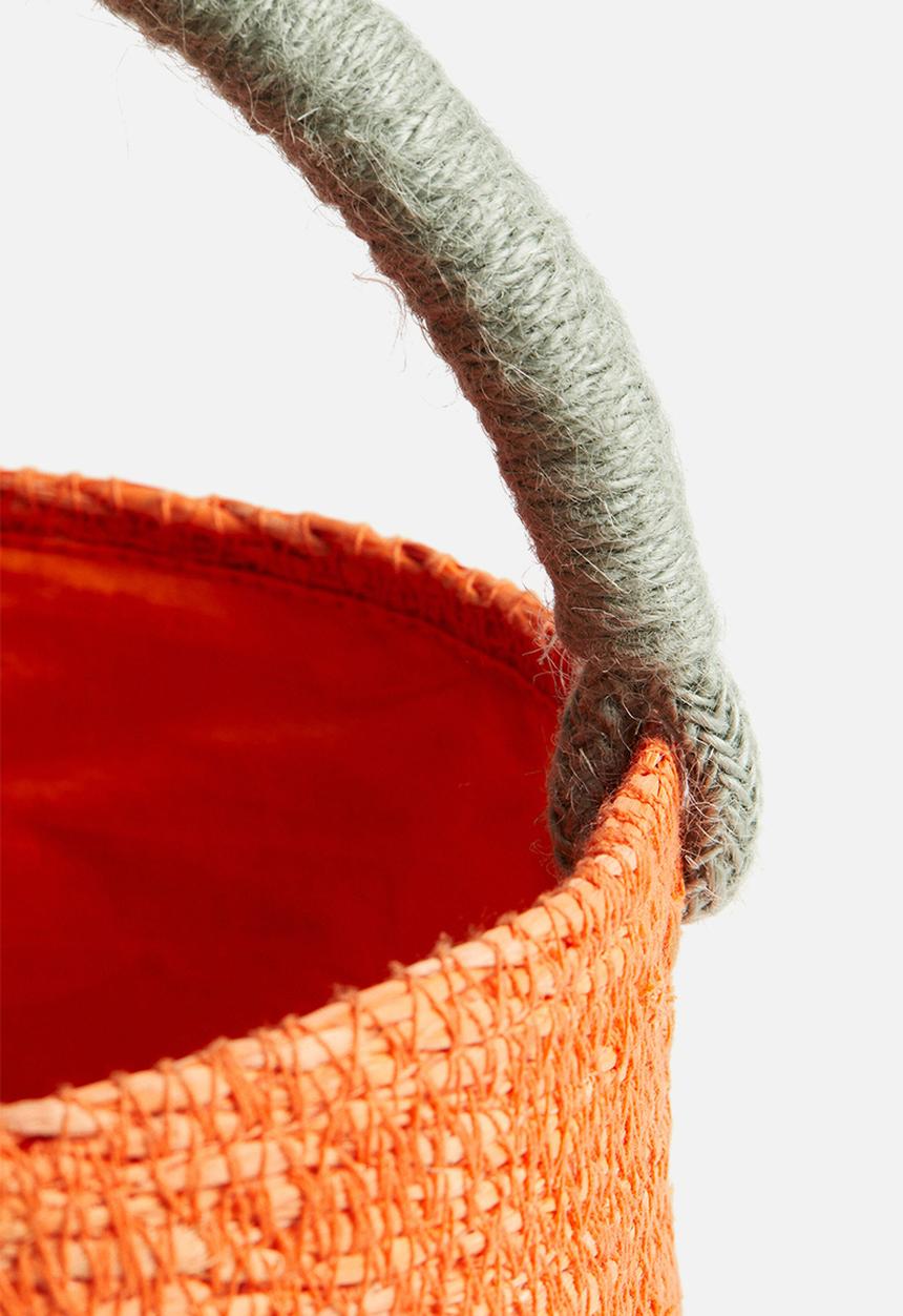 H&M - Seagrass storage basket - bright orange pumpkin