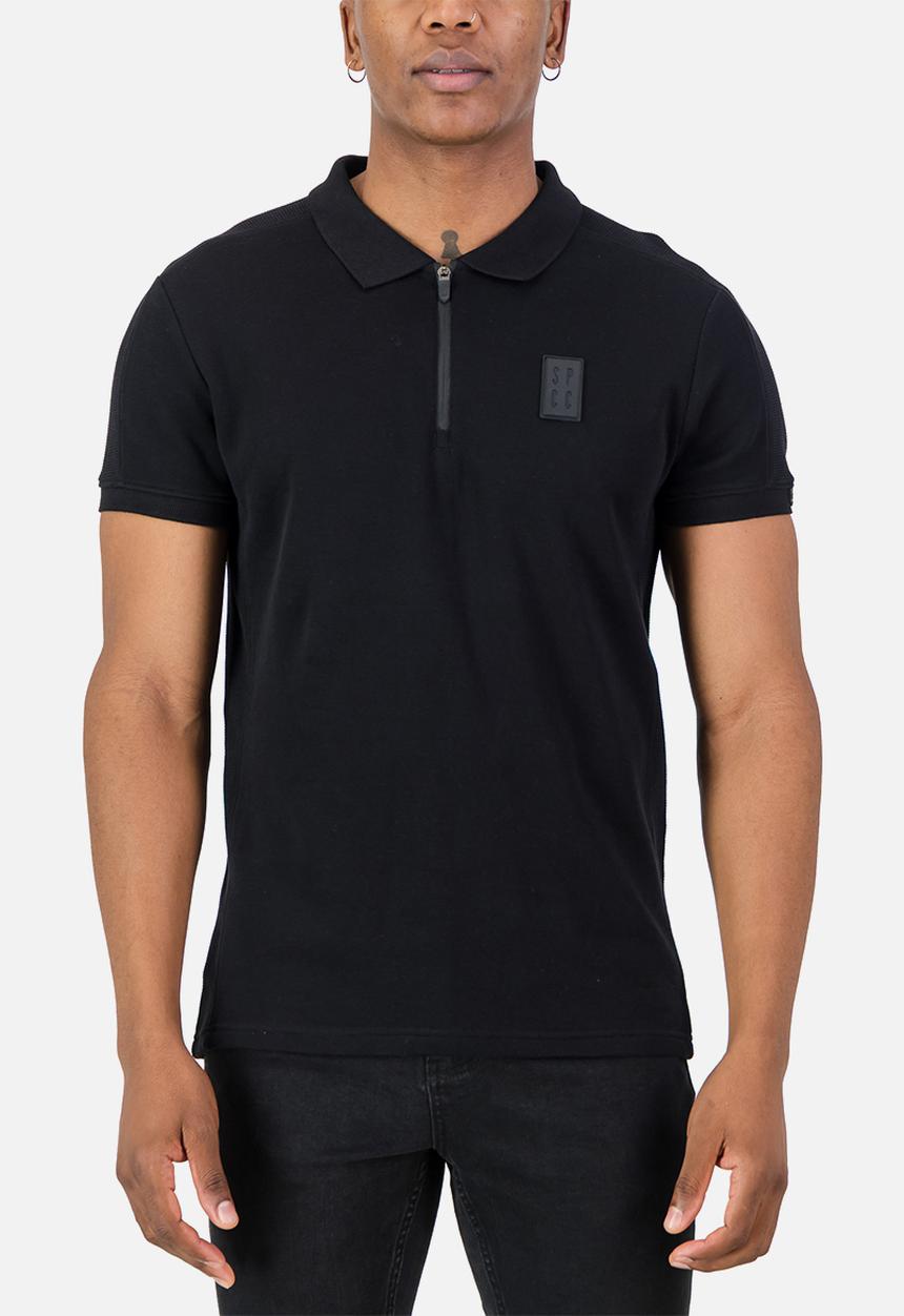 S.P.C.C - Kramer Golfer  - Black Slimline Fit Fashion Polos Black