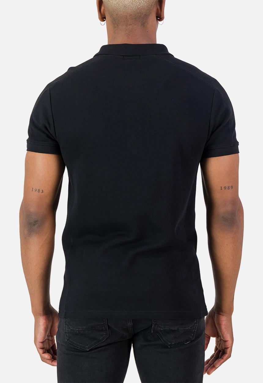 S.P.C.C - Kramer Golfer  - Black Slimline Fit Fashion Polos Black