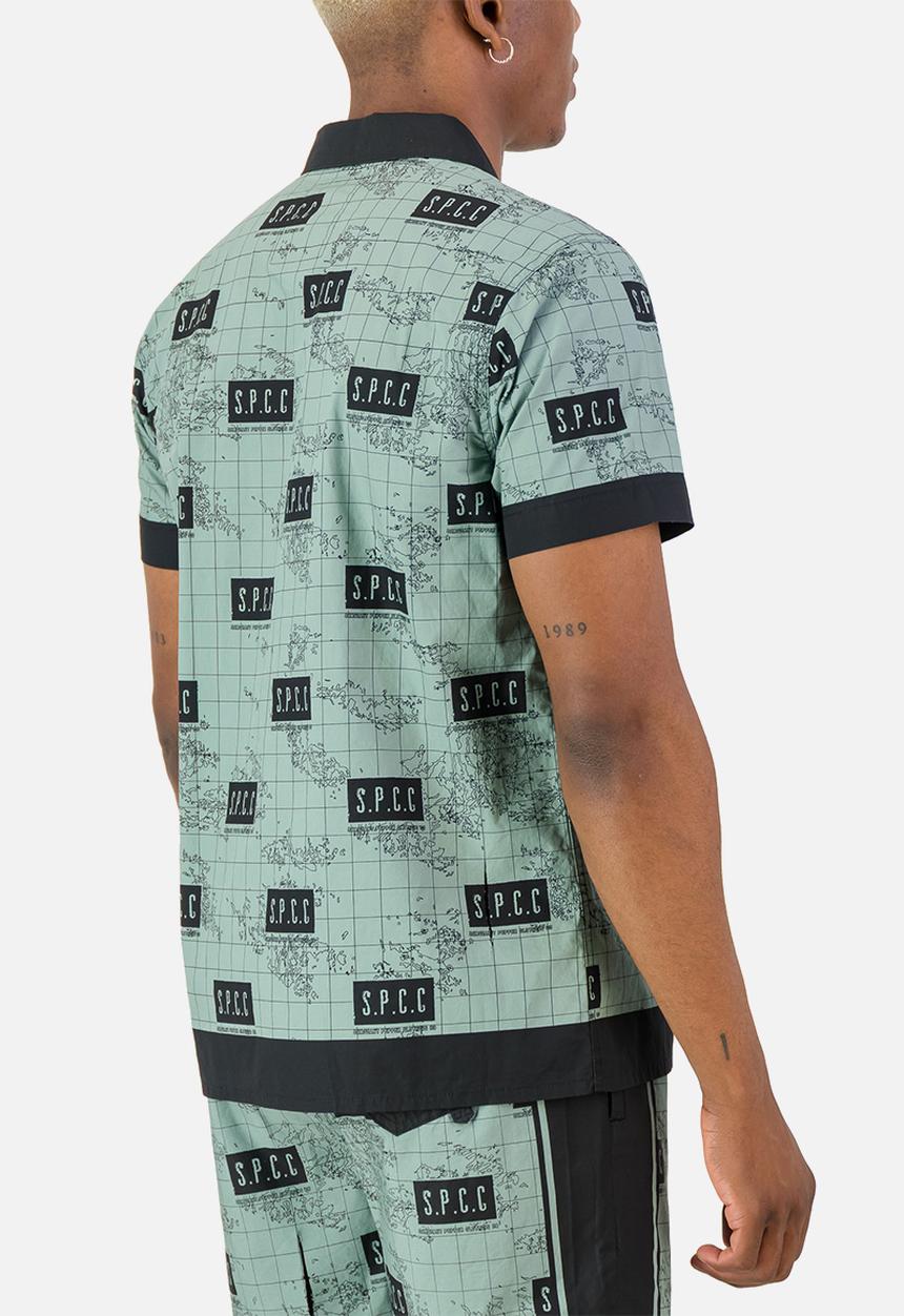 S.P.C.C - Benante Shirt  - Regular Fit Signature Short Sleeve Woven Shirt Malachite