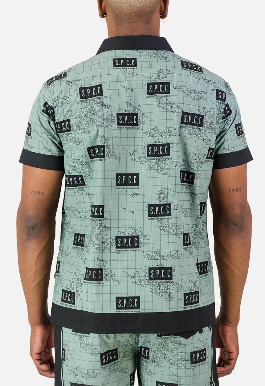 S.P.C.C - Benante Shirt  - Regular Fit Signature Short Sleeve Woven Shirt Malachite