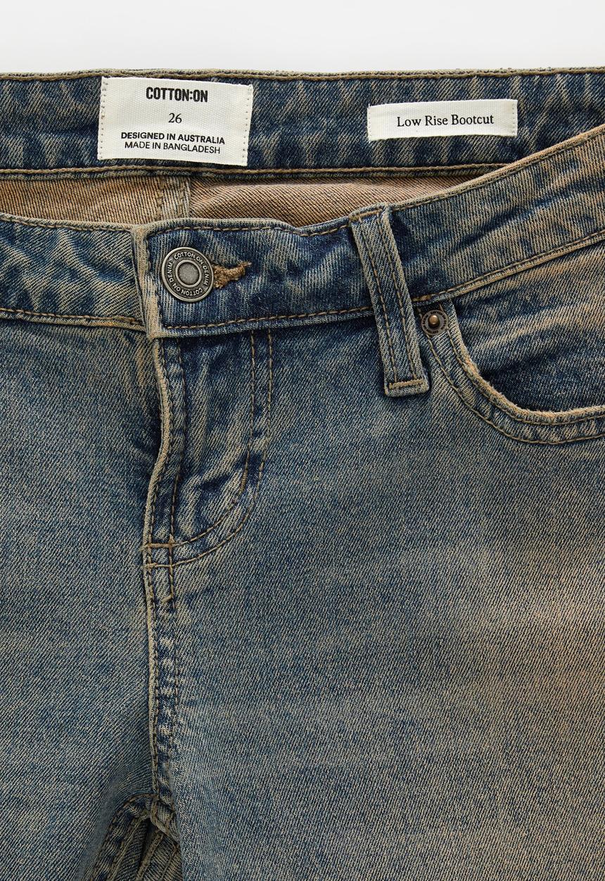 Cotton On - Low rise bootcut jean - rusty blue