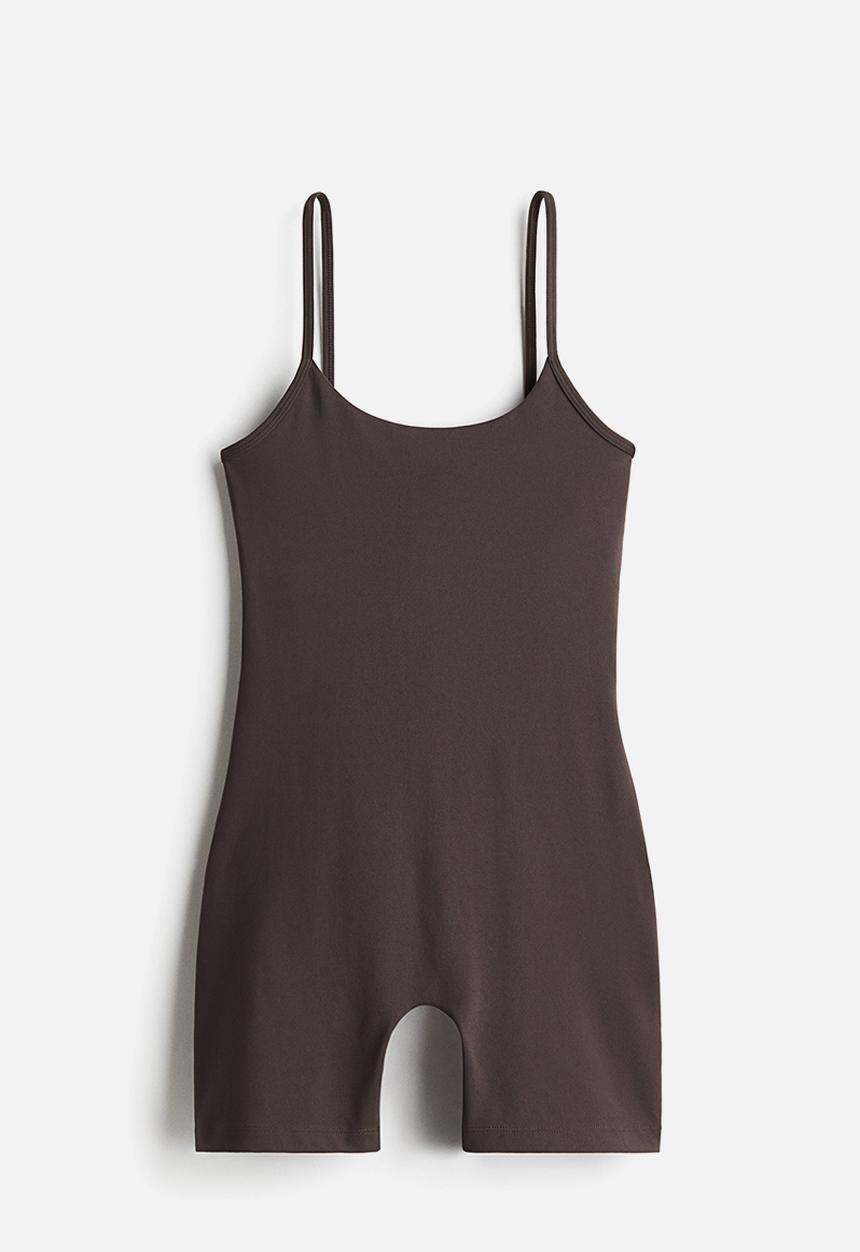 H&M - Sports unitard with softmove™ - dark brown
