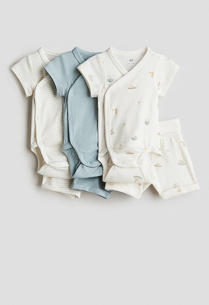 H&M - 6-Piece jersey set - turquoise/boats