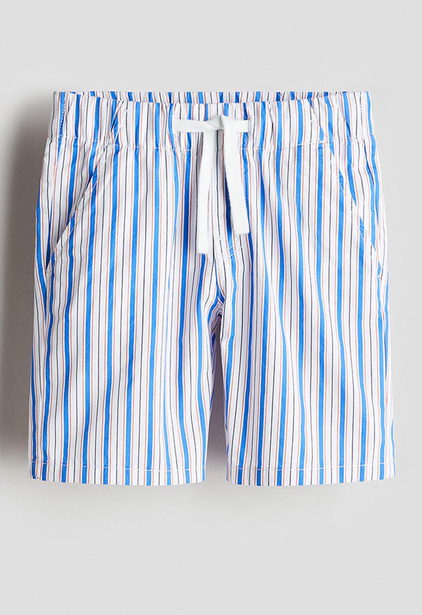 H&M - Cotton shorts - white/blue striped