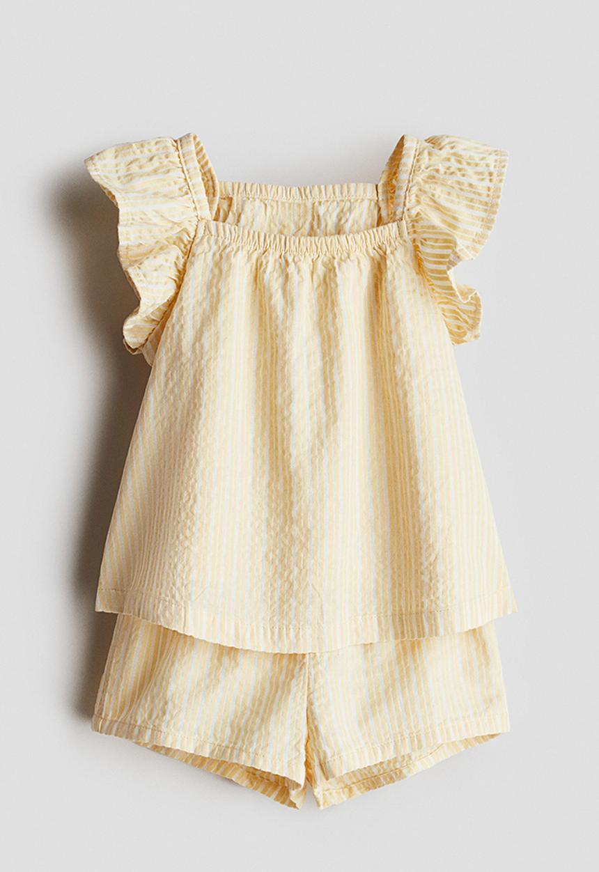 H&M - 2-Piece set - light yellow/striped