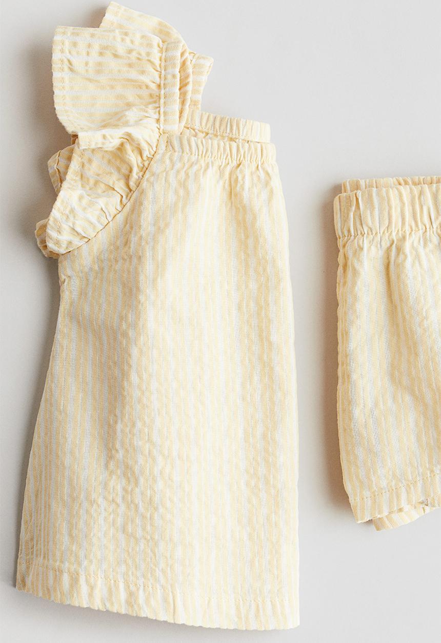 H&M - 2-Piece set - light yellow/striped