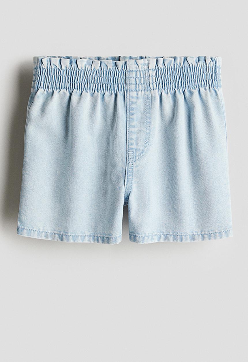 H&M - Loose fit denim shorts - light denim blue