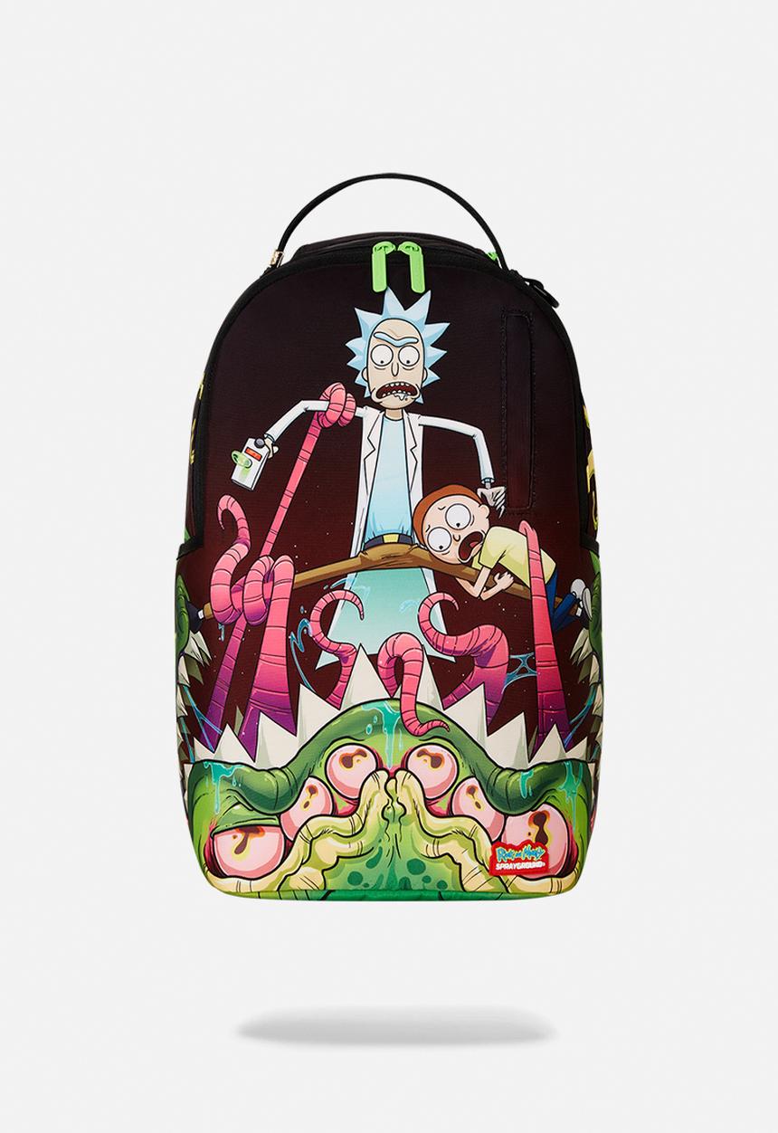 Sprayground - Rick and morty dlxr alien mouth half sharkmouth dlxr backpack - black