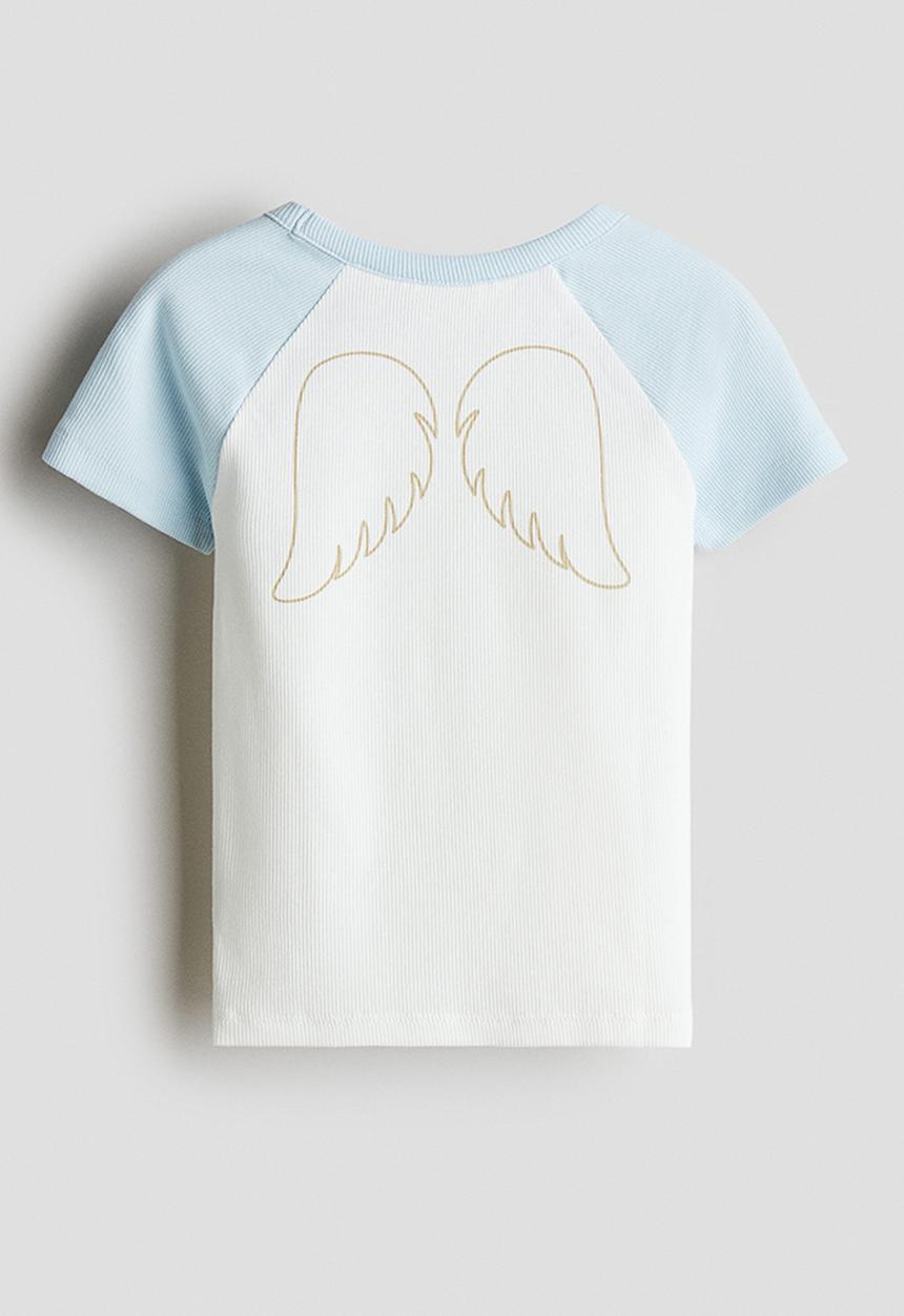 H&M - Printed jersey top -  white/cinnamoroll 