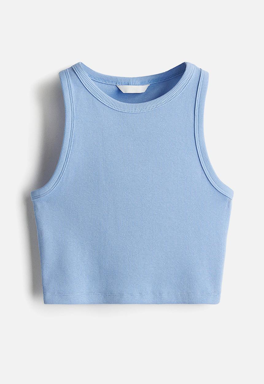 H&M - Cropped vest top - light blue