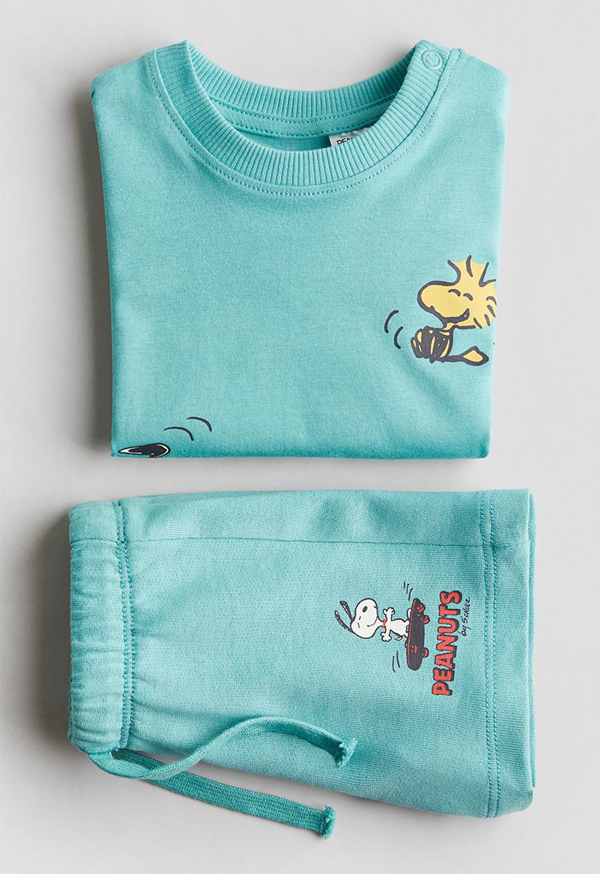 H&M - 2-piece printed set - turquoise,multi