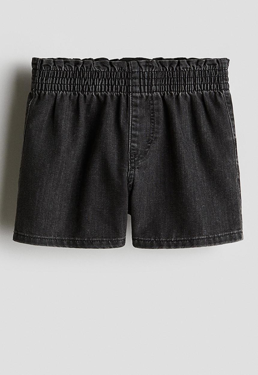 H&M - Loose fit denim shorts - black