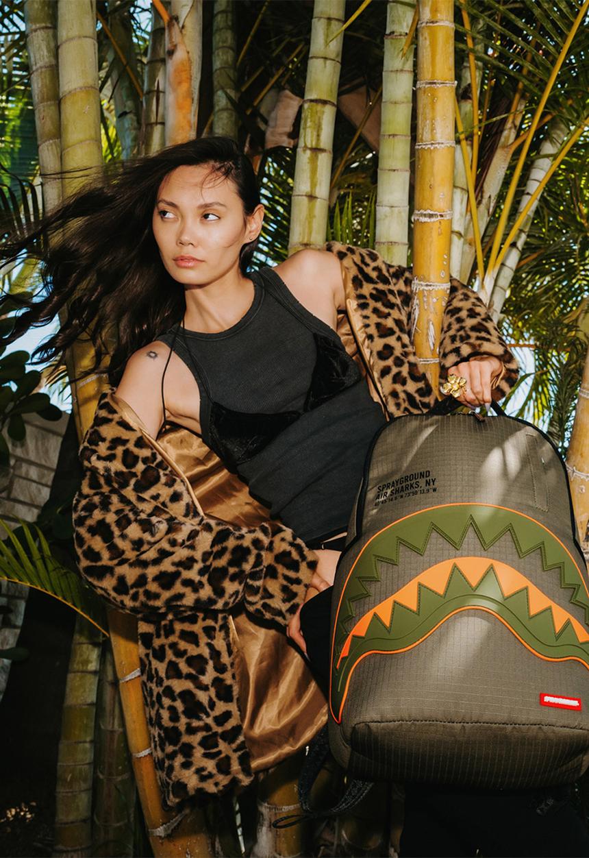Sprayground - Nylon shark central army dlx-ripstop backpack - green