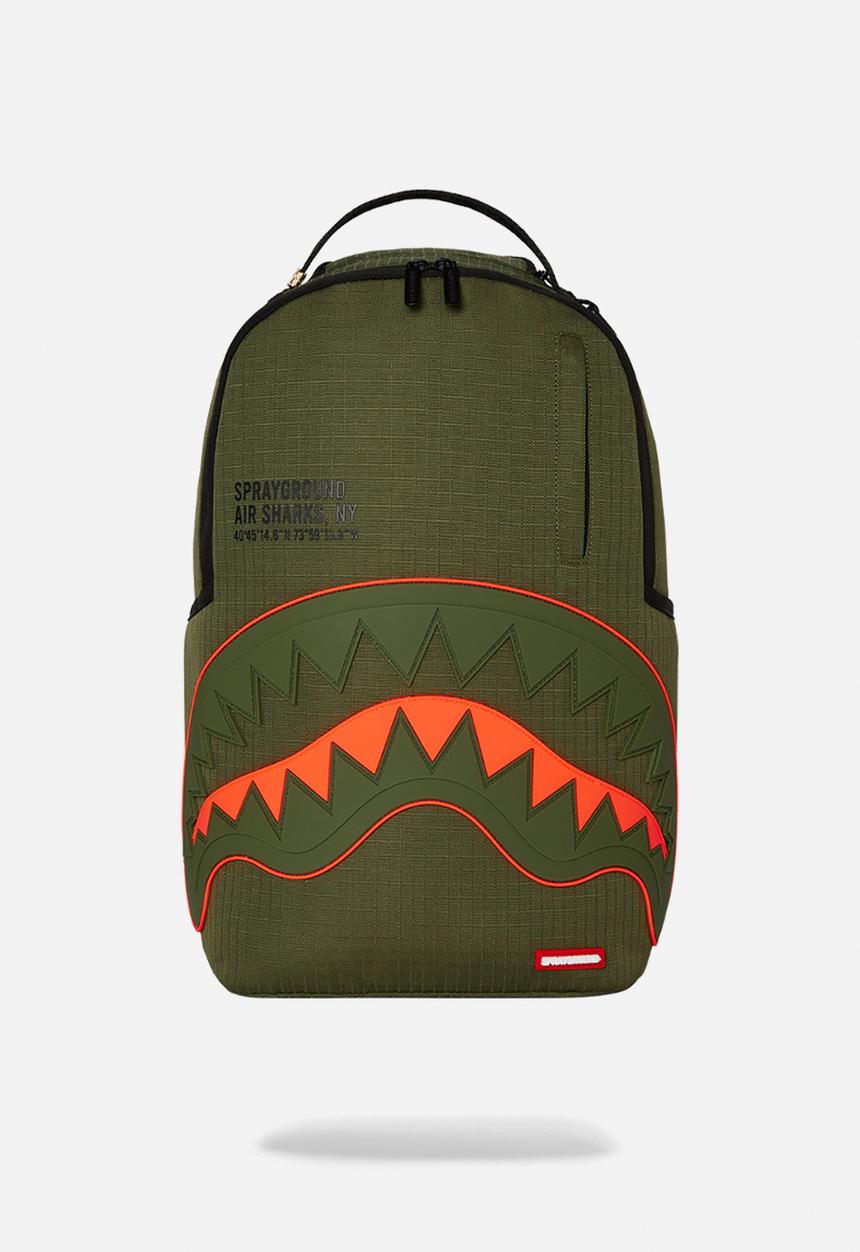 Sprayground - Nylon shark central army dlx-ripstop backpack - green