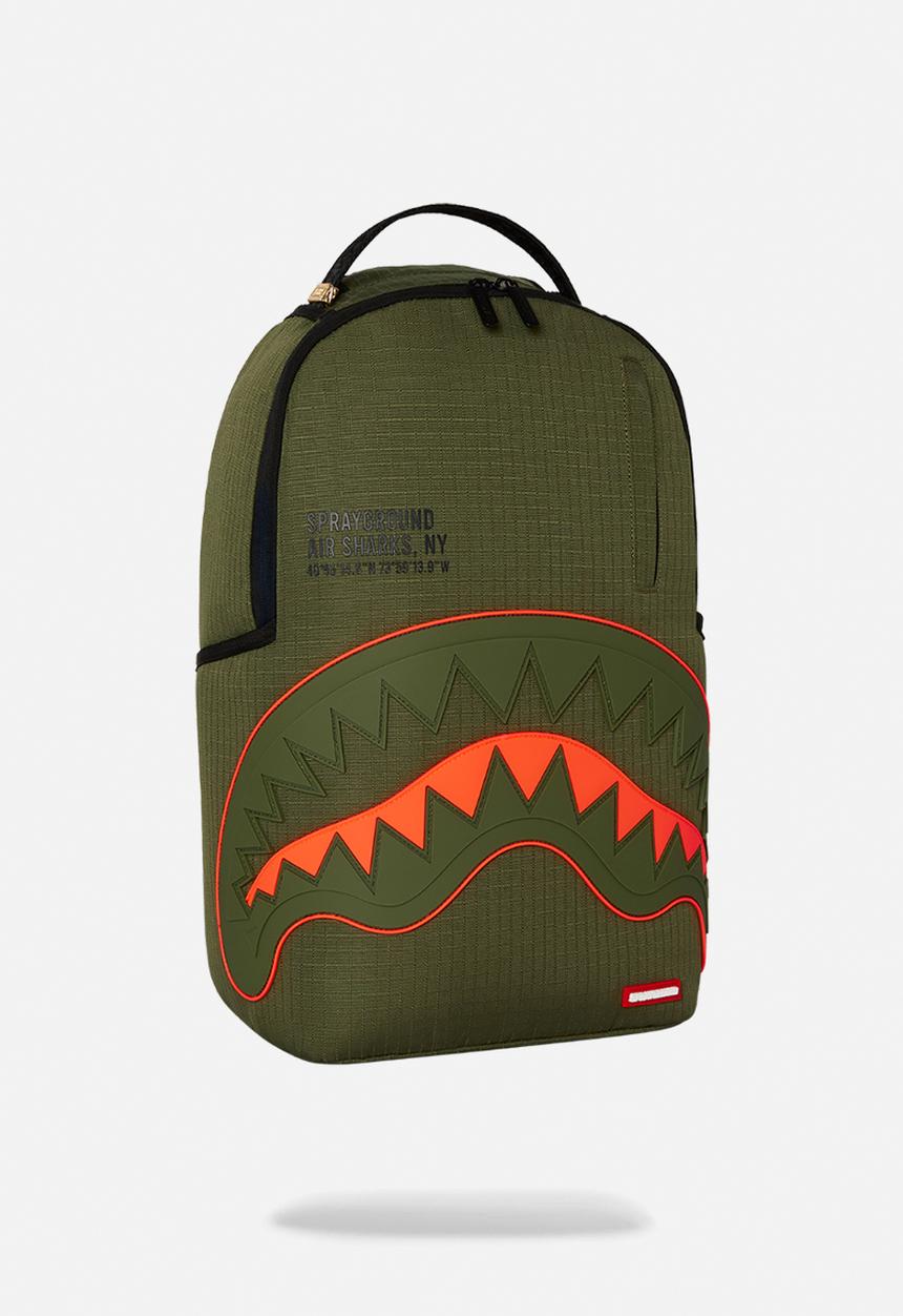 Sprayground - Nylon shark central army dlx-ripstop backpack - green