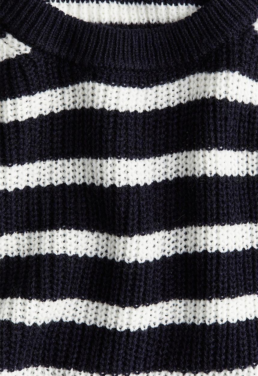 H&M - Sweater vest - navy blue/striped