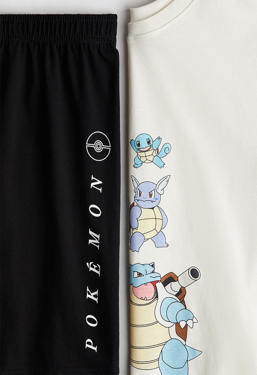 H&M - Printed cotton pyjamas - white/pokémon 