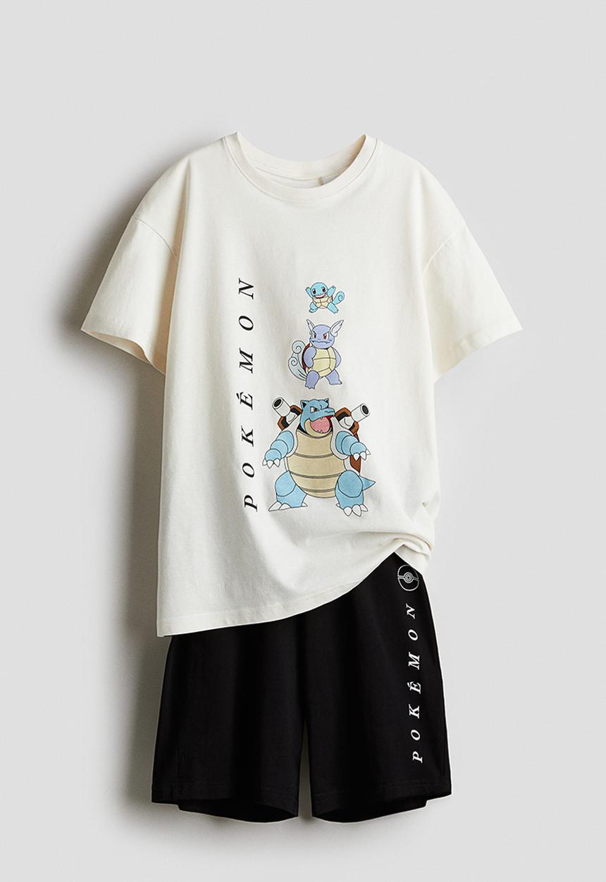 H&M - Printed cotton pyjamas - white/pokémon 