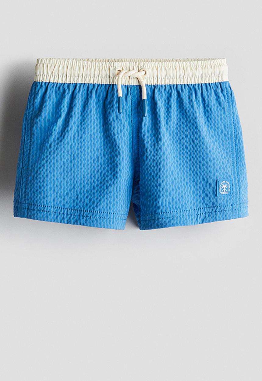 H&M - Seersucker swim shorts - bright blue